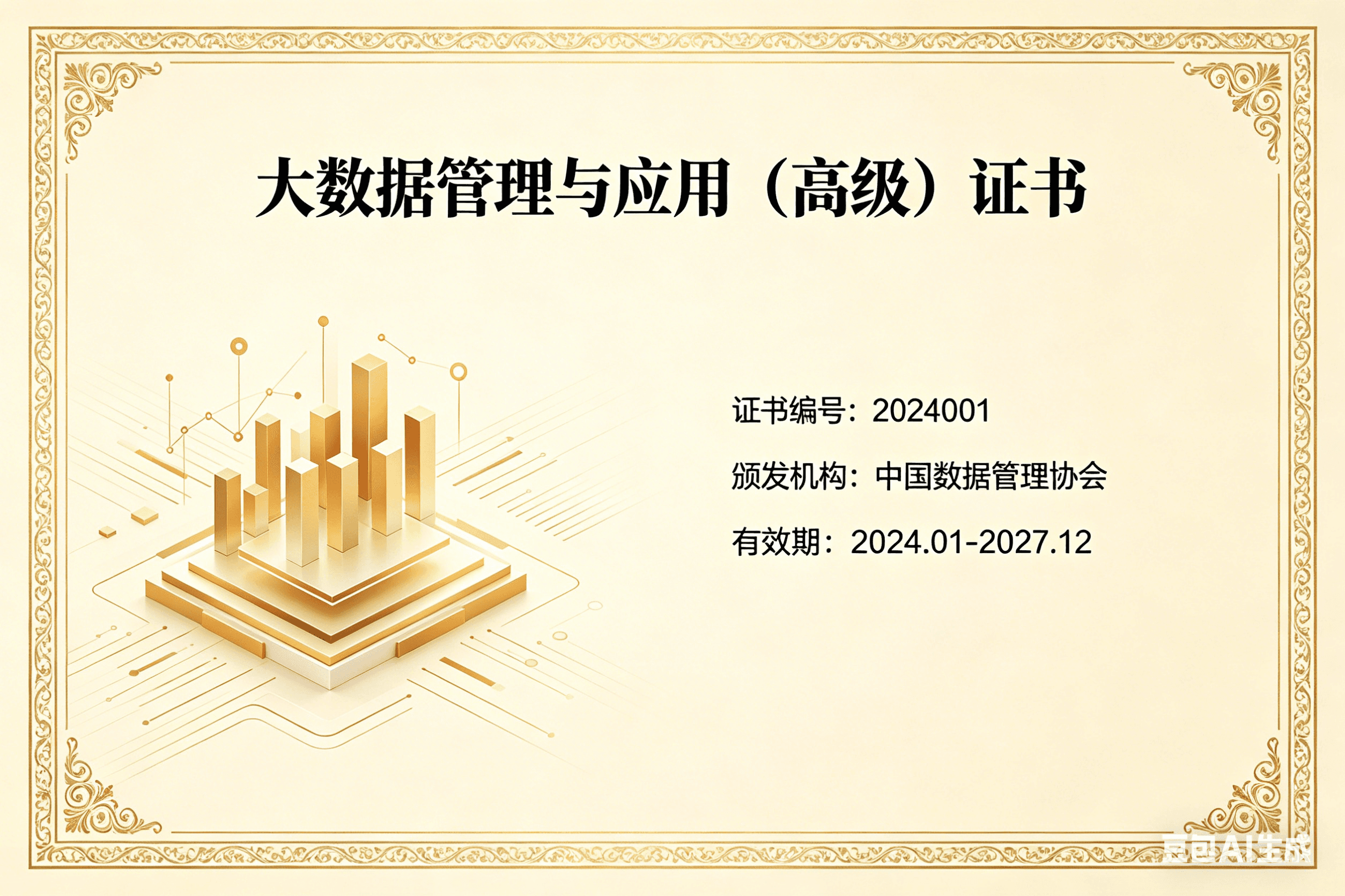 大数据管理与应用(高级) 证书样例